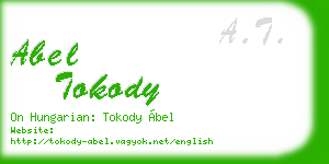 abel tokody business card